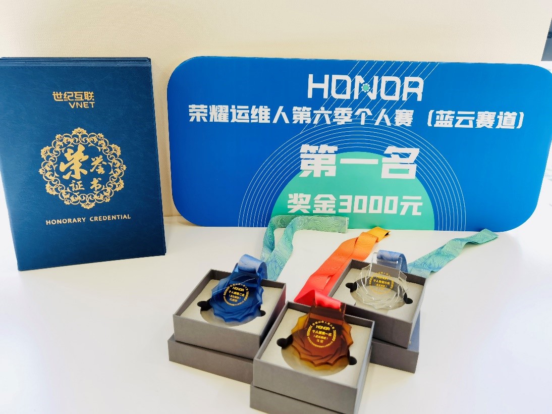 荣耀运维人第六季小我私家赛蓝云赛道奖章
